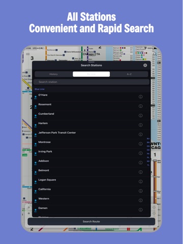 Chicago Subway CTA L Train iPad screenshot