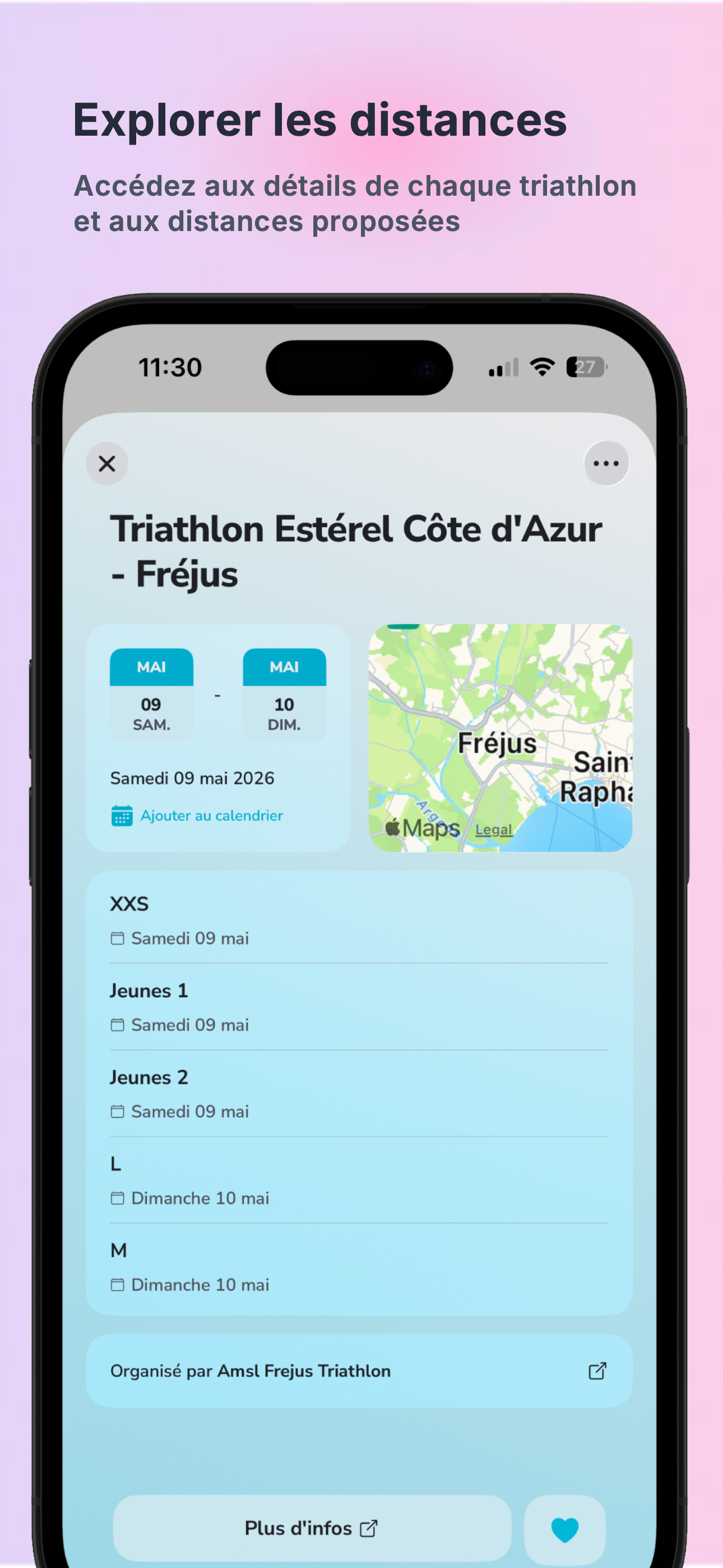 Oleno Tri : Calendrier courses