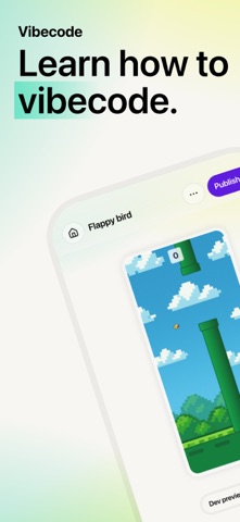 Vibecode - Website Builder iPhone screenshot