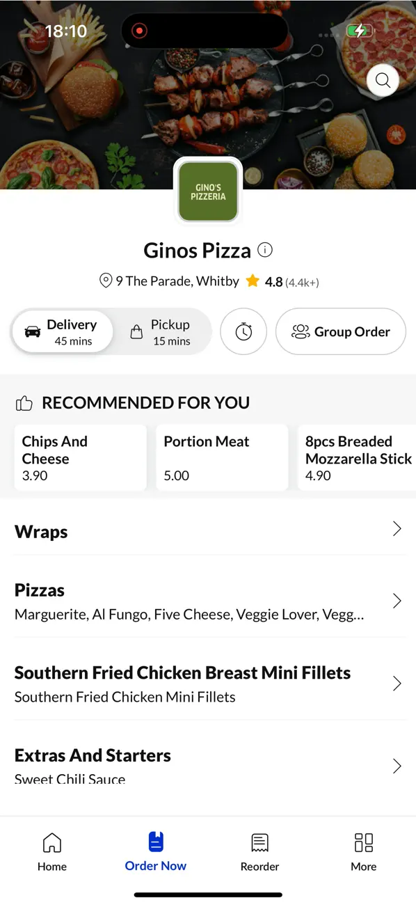 Screenshot #2 pour Ginos Pizza