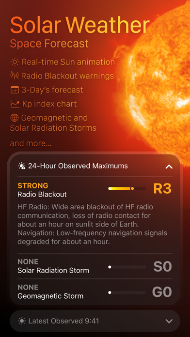 Screenshot #1 pour Solar Weather - Space Forecast