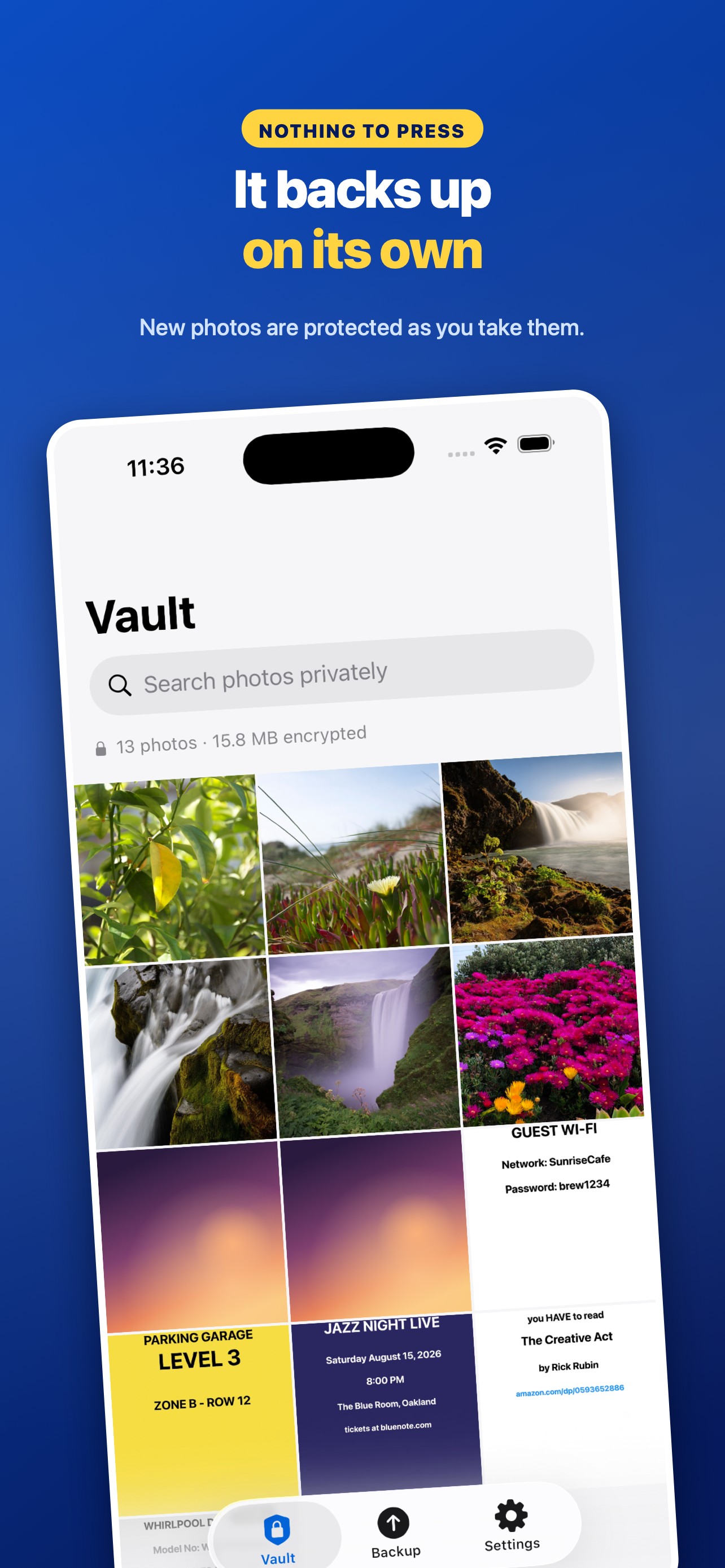 PhotoVault: Encrypted Backup screenshot 2