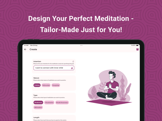 InnerGuide Daily AI Meditation iPad screenshot 2 - Lifestyle app
