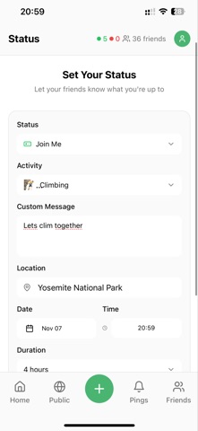 Status: Easy way to make plans screenshot