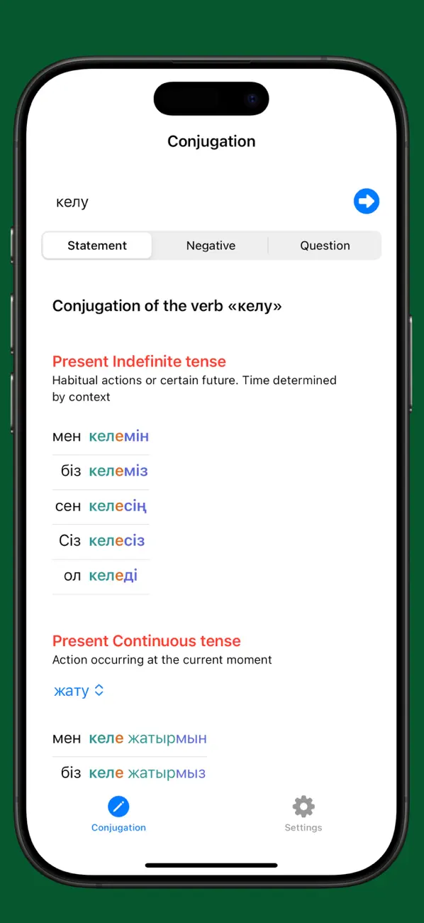Screenshot #1 pour Kazakh Verb