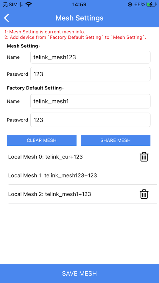 #4. TelinkMesh (iOS) 由: Telink Micro LLC