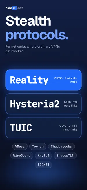 hideip.net: VPN & VLESS Client screenshot 2