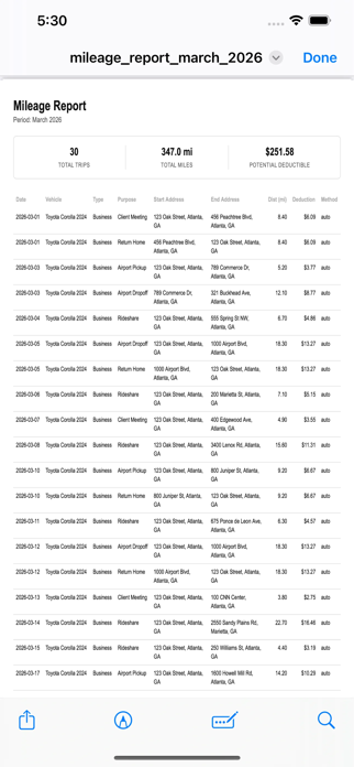 Jurnee - Mileage Tracker Screenshot 9 of 10