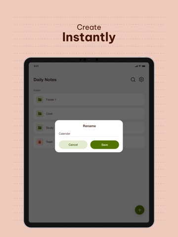 Daily Notes App iPad screenshot
