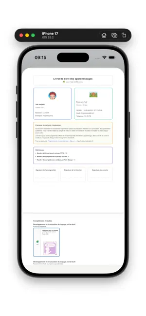 Bloomino, Livrets de suivi screenshot 1