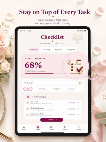 Wedding Planner Tracker iPad screenshot