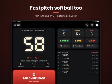 Baseball Radar Gun High Heat iPad screenshot