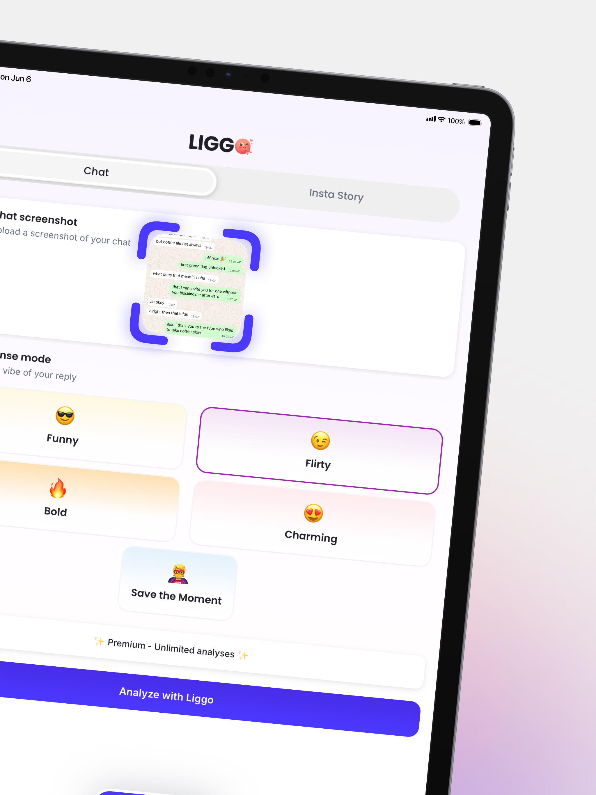 Liggo: Frases para Ligar IA