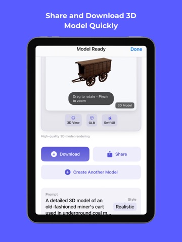 Text to 3D Model Generator ipad screenshot 4
