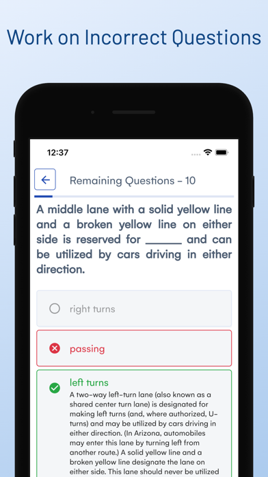Arizona MVD Driver Permit Test Screenshot