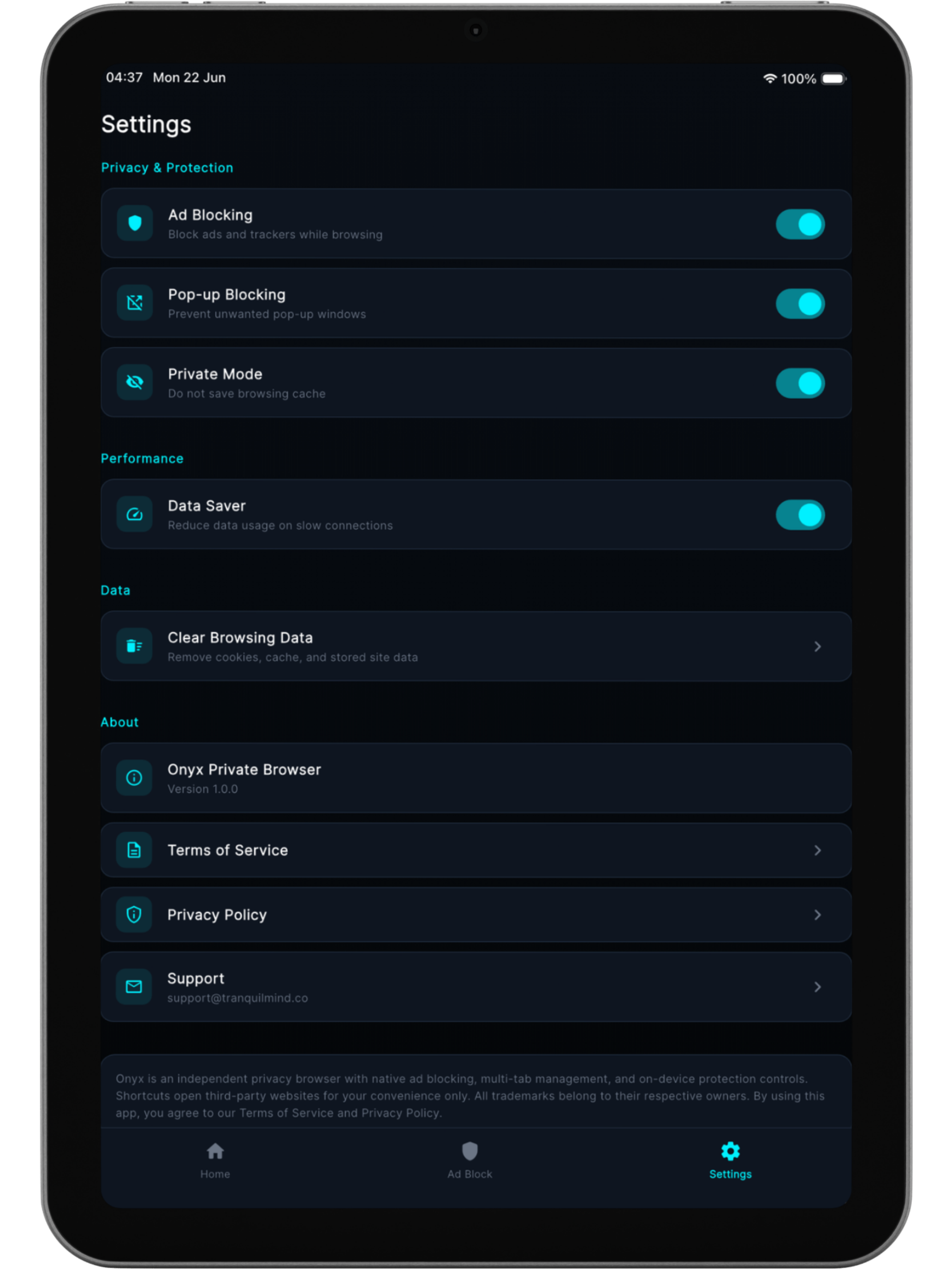 Onyx : Private Browser