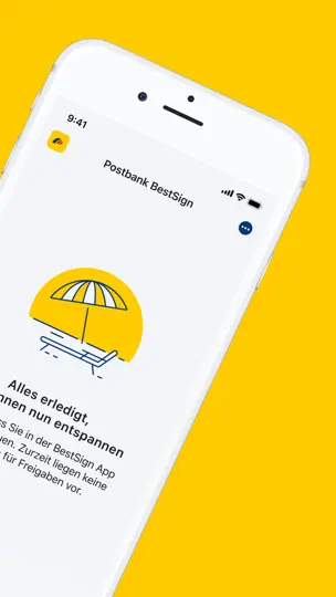 Screenshot von Postbank BestSign auf dem iPhone 2