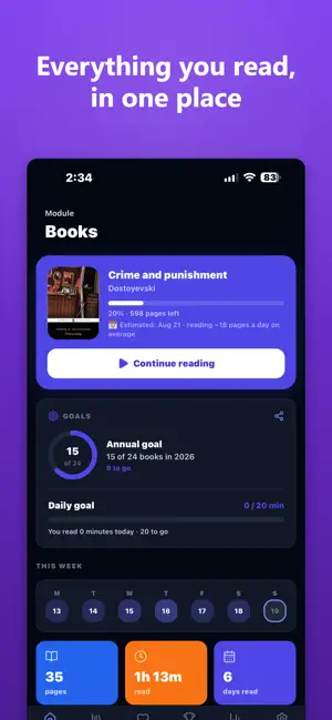 Lomo: Reading Journal screenshot 1