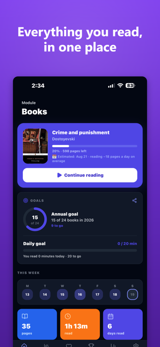 Lomo: Reading Journal Screenshot 1 of 5