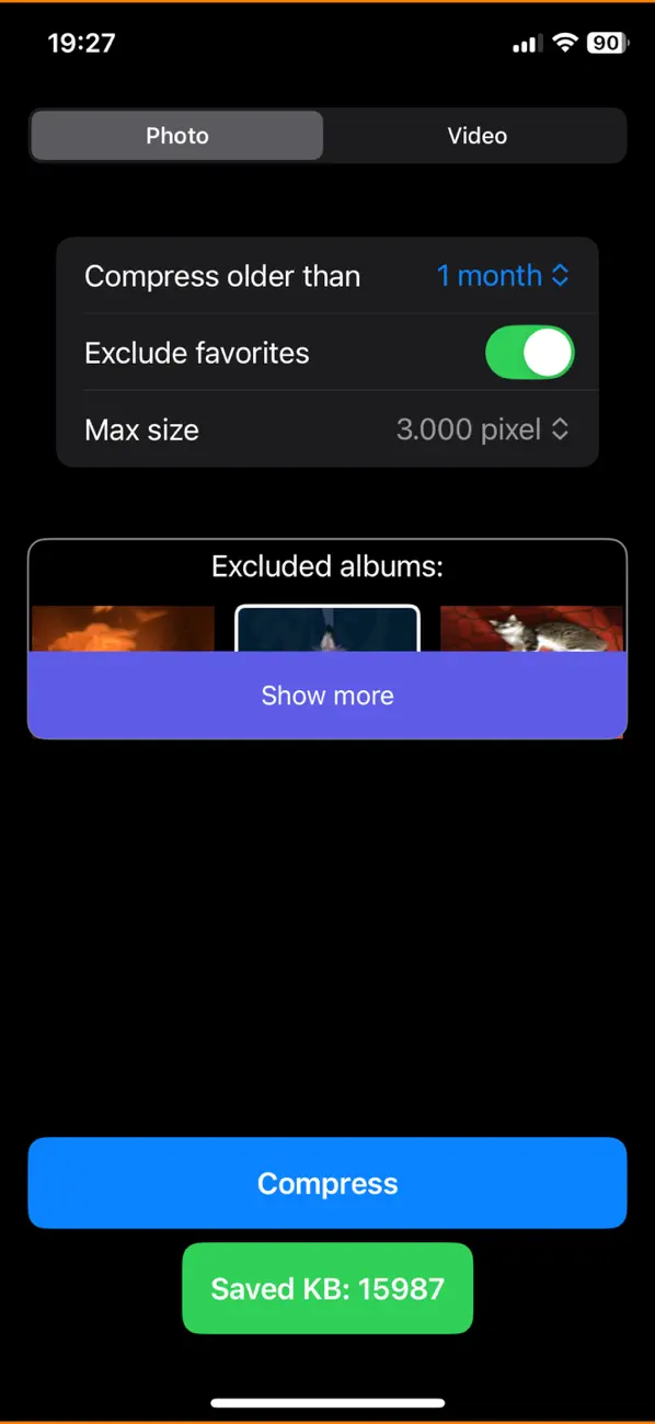 Screenshot #1 pour Photo Squash