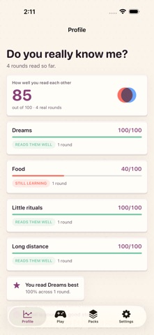 Twosome: Couples Quiz iPhone screenshot