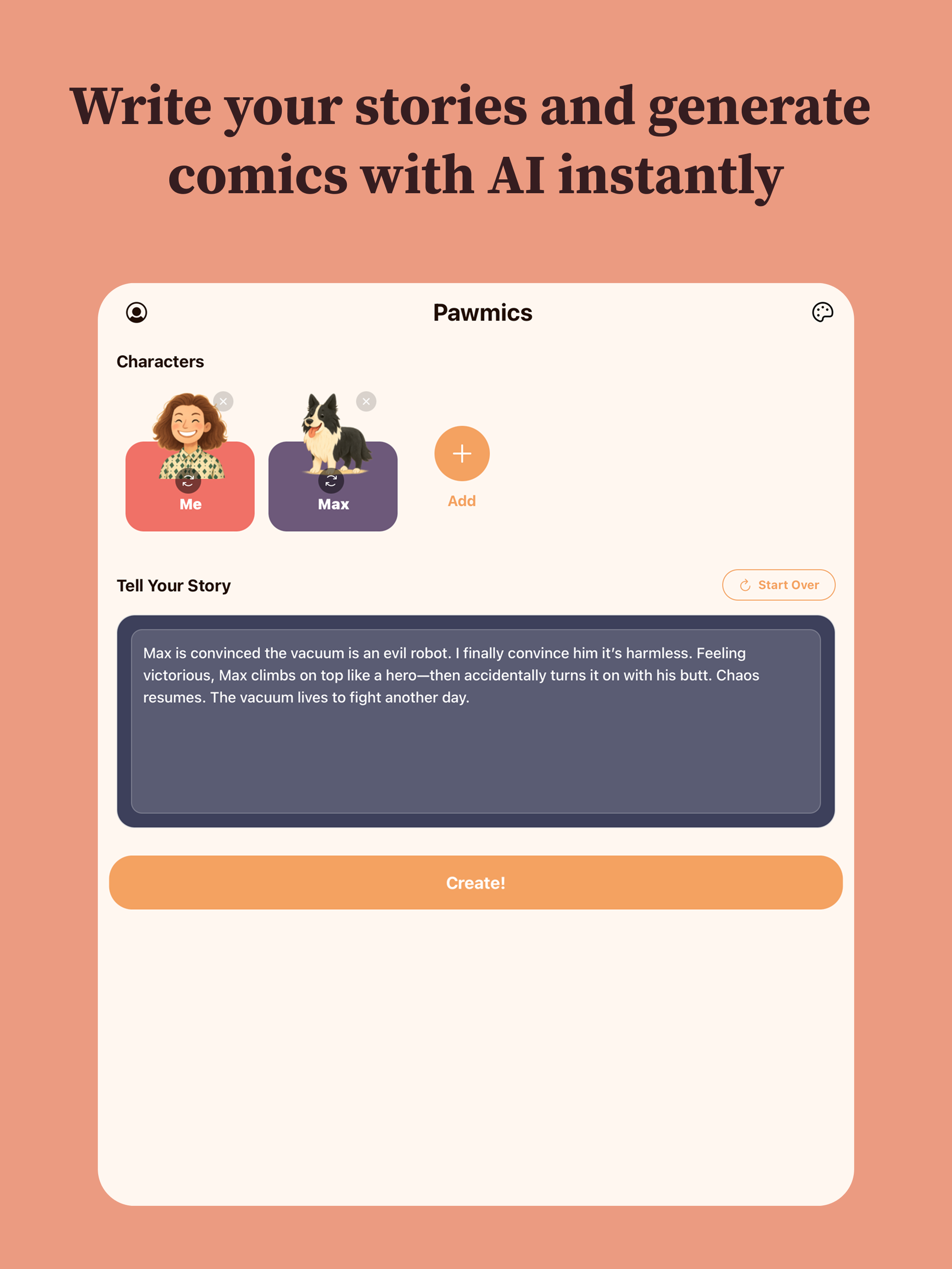Pawmics: Comic Maker AI
