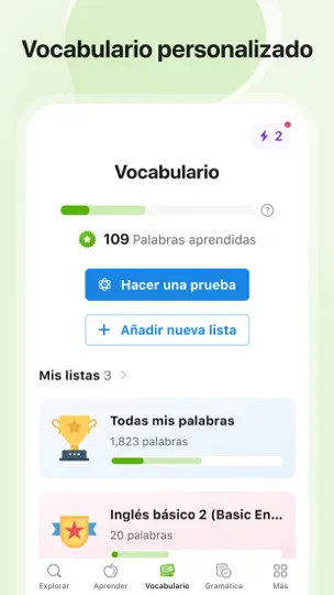 Captura de pantalla de Inglés.com Aprender Inglés en iPhone 5