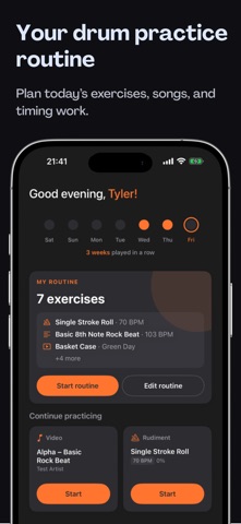 Drum Journal: Practice Routine Screenshot 1 of 10