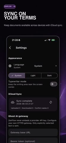 ZenFlow AI Markdown Editor iPhone screenshot