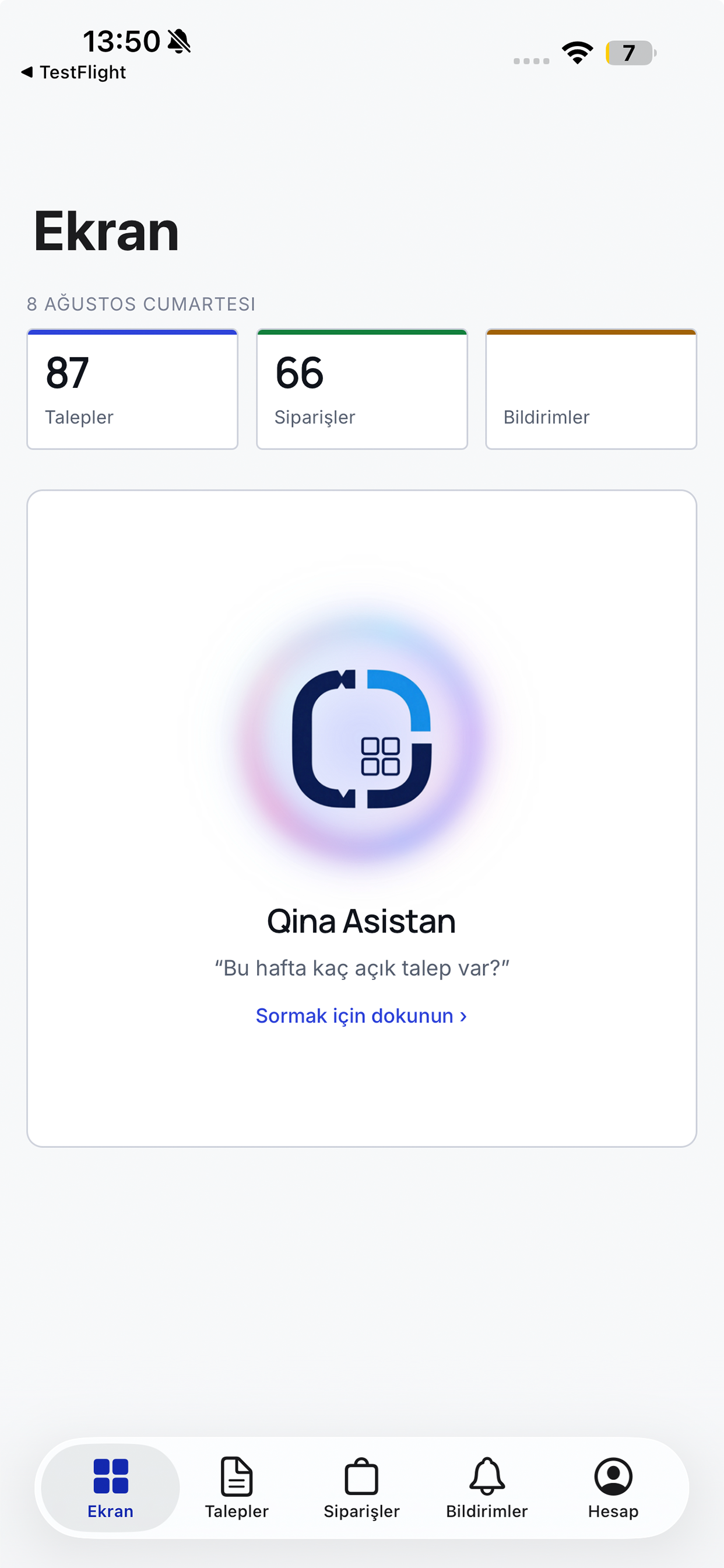 Qina - Talep & Sipariş screenshot 2