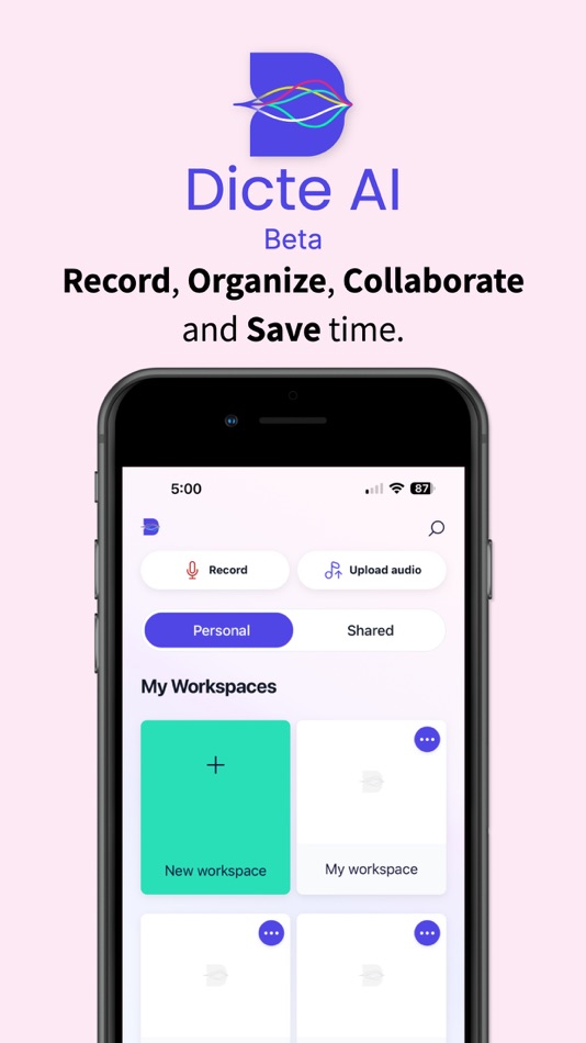 #1. Dicte: AI Meeting Assistant (iOS) Által: LIVDEO