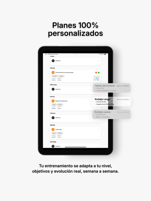 RunnerPro: Entrenador Running iPad screenshot 2