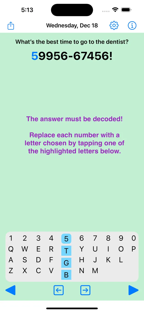 Screenshot #1 pour Dad Jokes Daily Puzzle