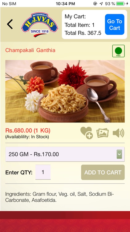 HJ Vyas Mithaiwala screenshot-3