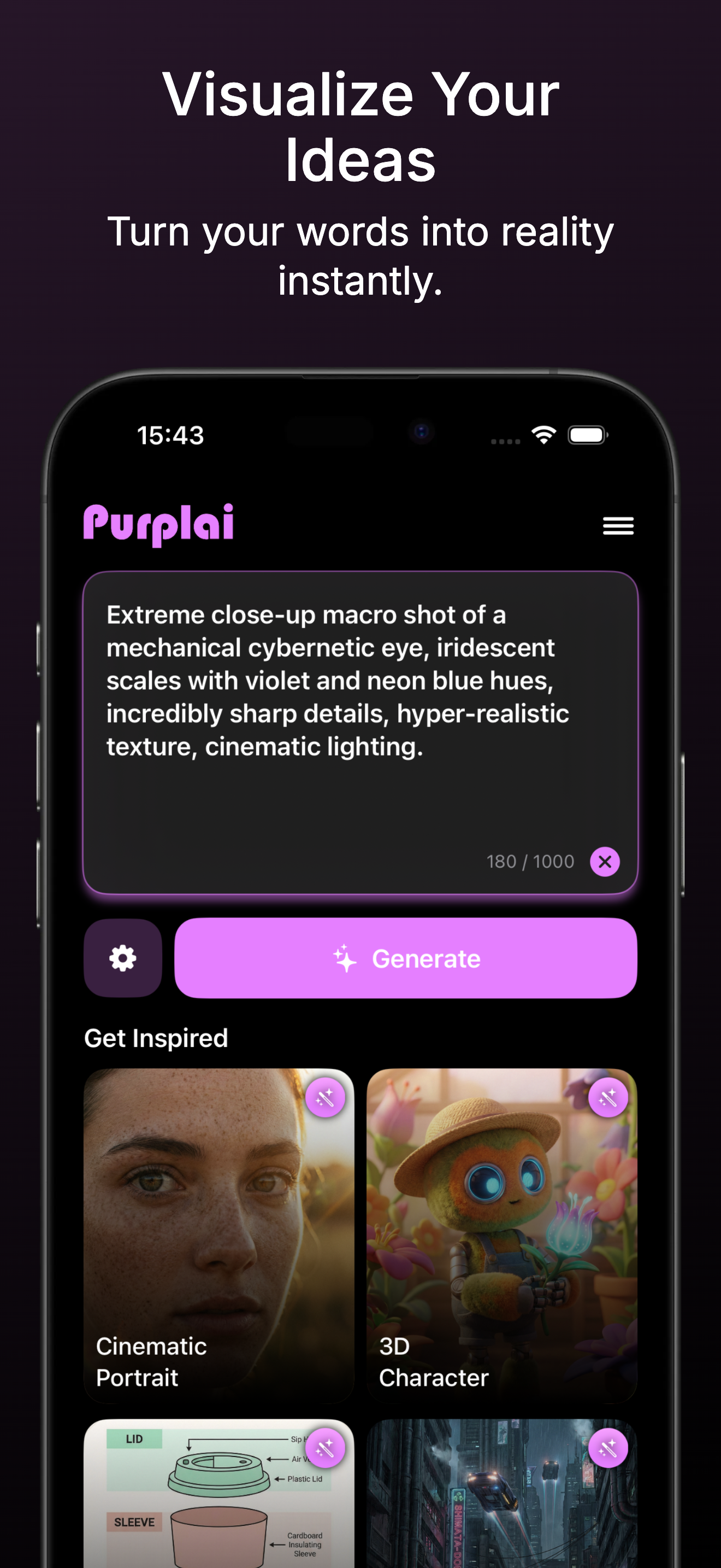 Purplai - AI Art Generator screenshot 1