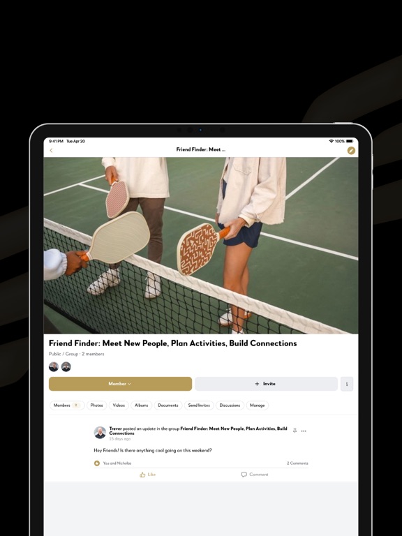 Inflight Community iPad screenshot 4 - Social Networking app