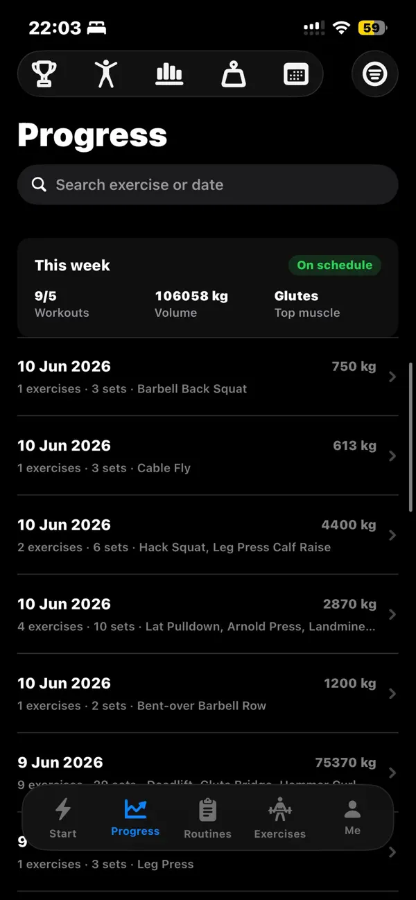 Screenshot #1 pour Setto FitnessApp