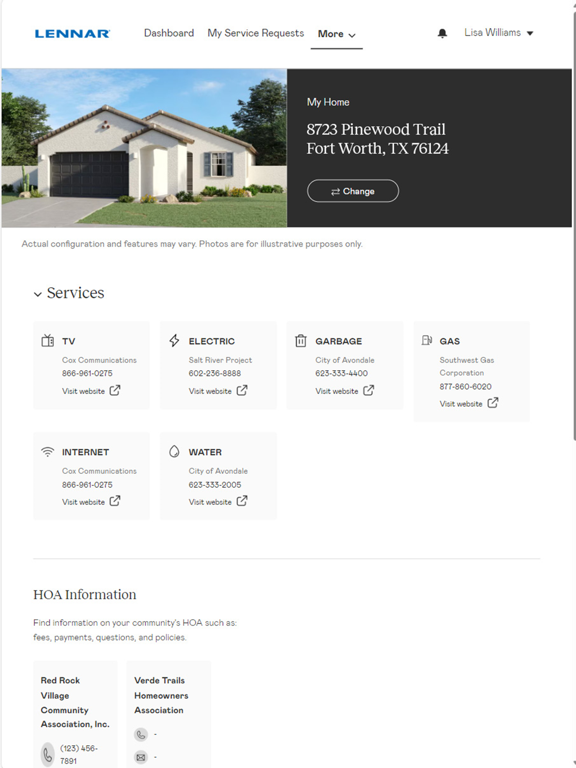 Lennar Account iPad screenshot 3 - Utilities app
