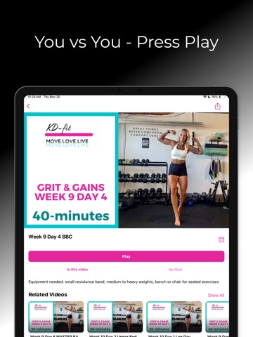 KD-fit iPad screenshot