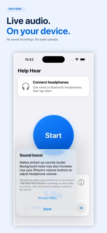 Help Hear: Sound Amplifier screenshot 3 of 3