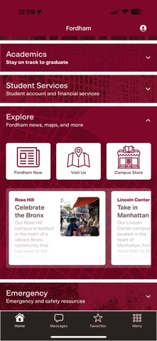 Fordham Mobile screenshot