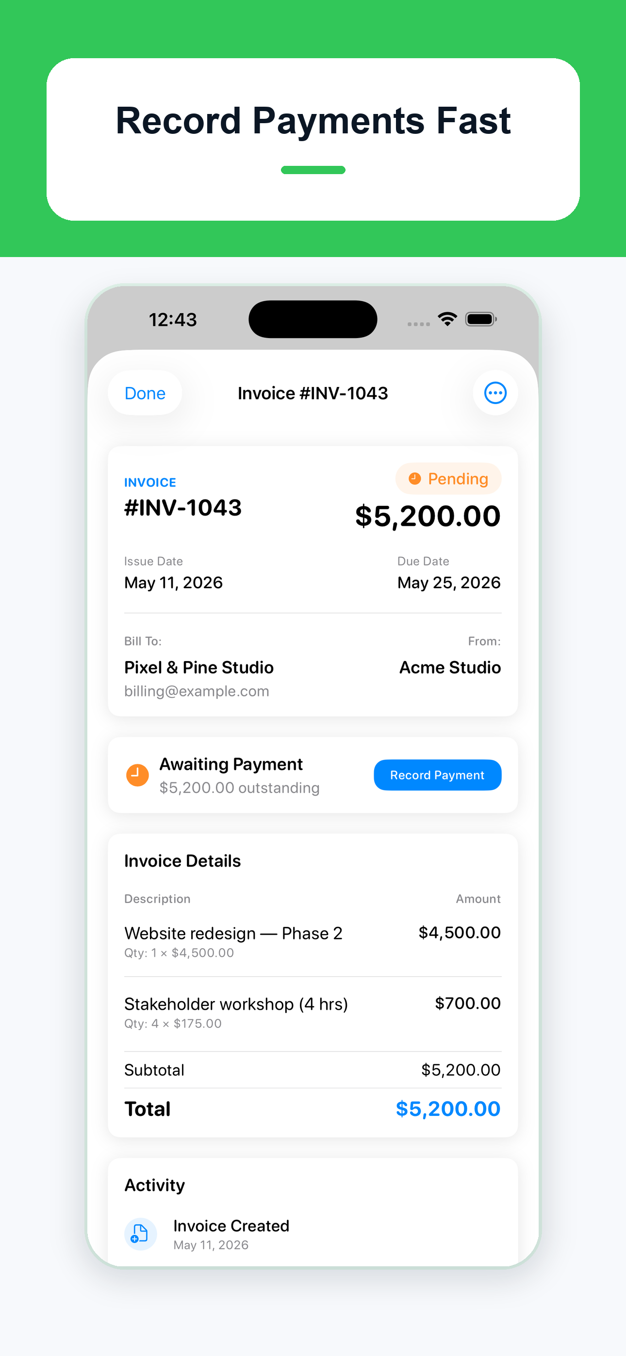 Invoice Maker Time Tracker screenshot 5