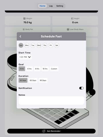 Simple Fasting Tracker iPad screenshot