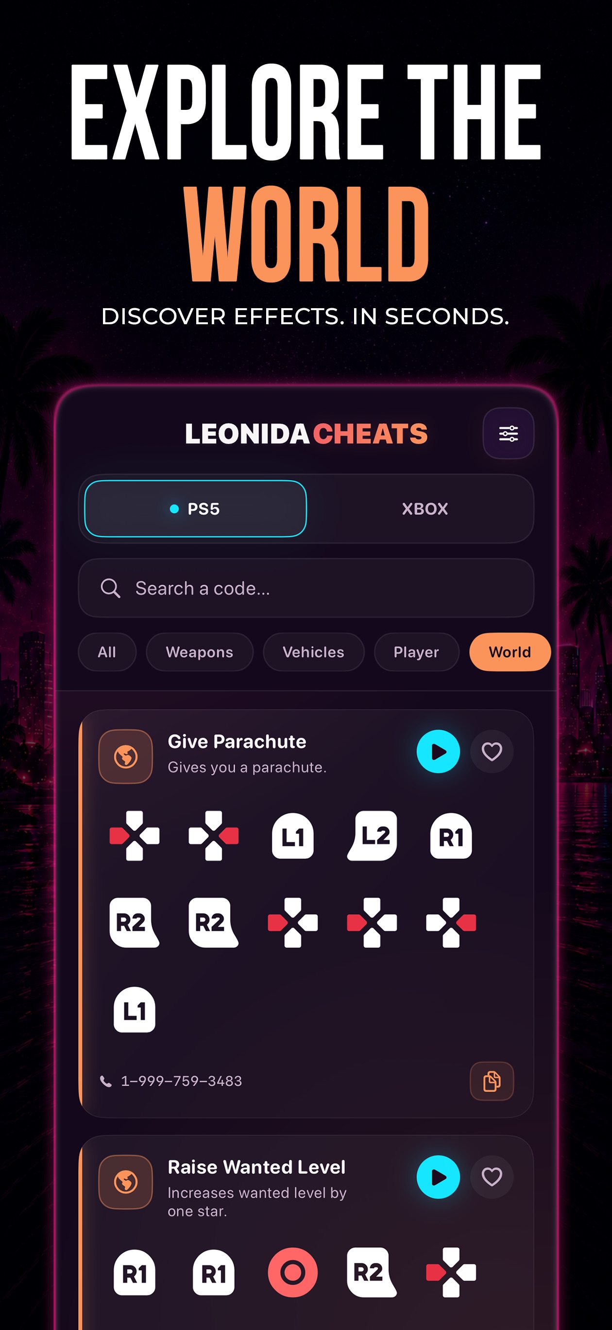 Screenshot 3 of Leonida Cheats - Codes for VI