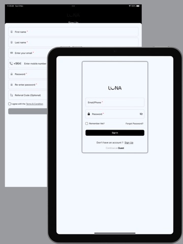 Luna Store IQ iPad screenshot