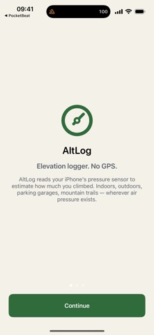 AltLog: Altimeter & Elevation iPhone screenshot