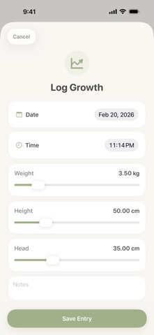 Burp: Private Baby Tracker Screenshot 7 of 10