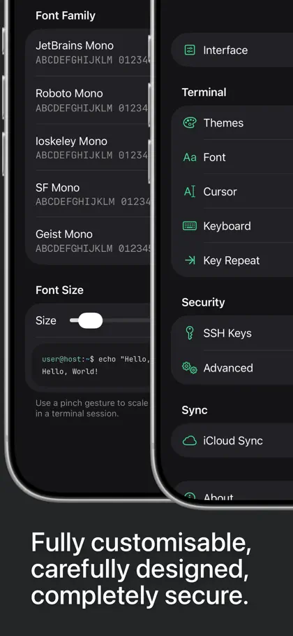Screenshot 4 di 5 di Echo - SSH + Mosh Client