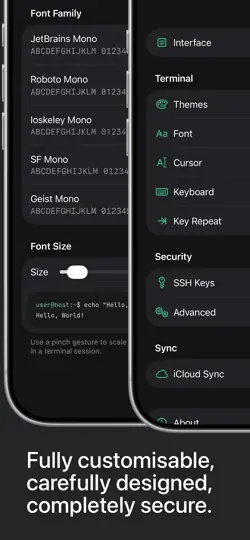 Capture d'écran de Echo - SSH + Mosh Client sur iPhone 4