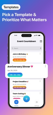 CountX: Countdown & Reminders screenshot